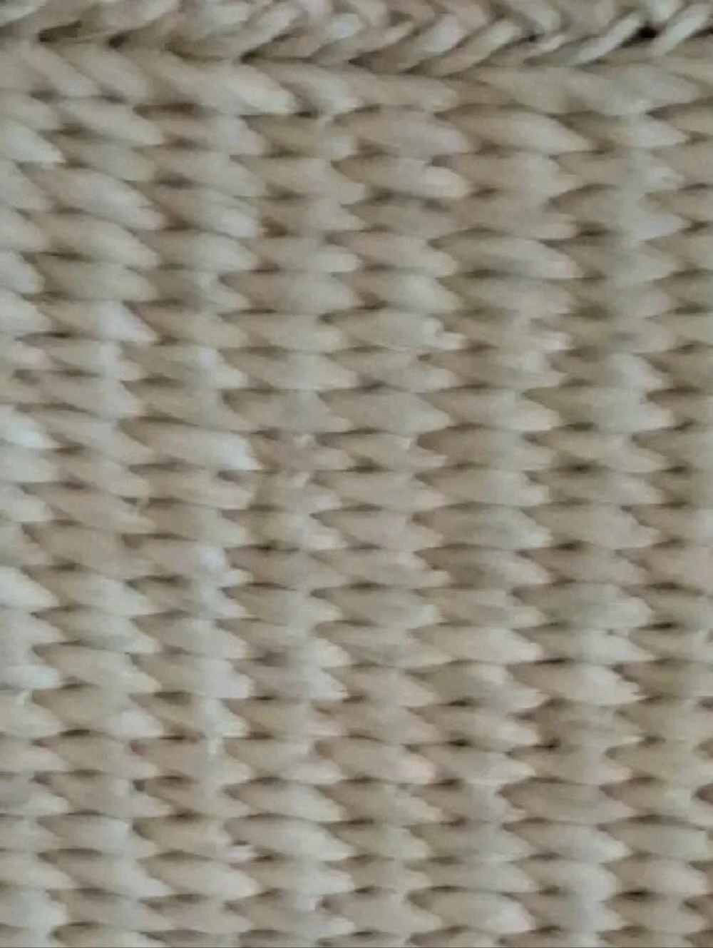Straw Studios Natural Cream Woven Crossbody with Brown Strap